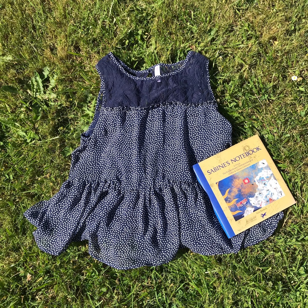 🍪 Xhilaration blue lace tank-top size Large 🍪